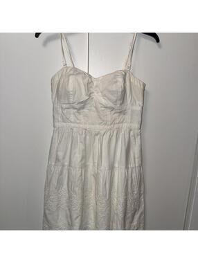 American Eagle Outfitters Women's White eyelet Dress babydoll retro 90s sz 6